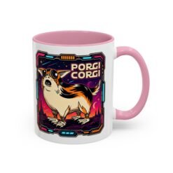 Porgi Corgi Color Accent Mug – Sip with Galactic Cuteness - Image 19