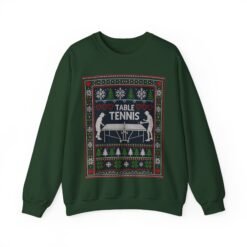Table Tennis Ugly Christmas Sweatshirt – Serve Up the Holiday Spirit - Image 13