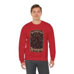 Greetings From Krampus - Unisex Sweatshirt – Cozy with a Side of Creepy - Image 8