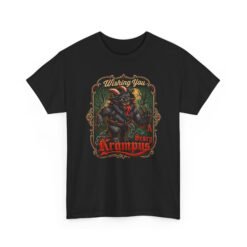 Wishing You a Scary Krampus - Unisex T-Shirt – Dark Christmas Horror - Image 21