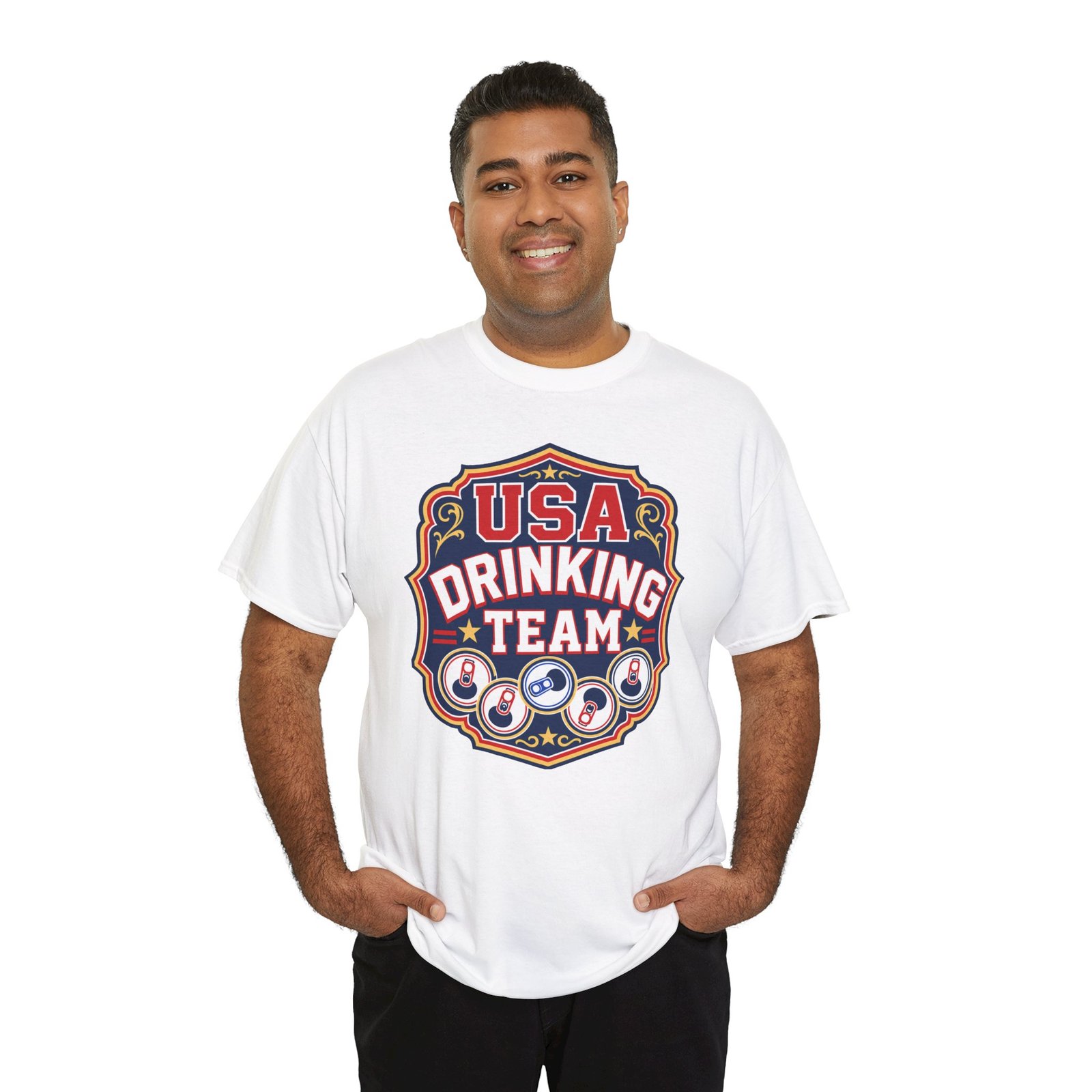 USA Drinking Team - Unisex T-Shirt – Funny Patriotic - Beer Drinking - Image 3
