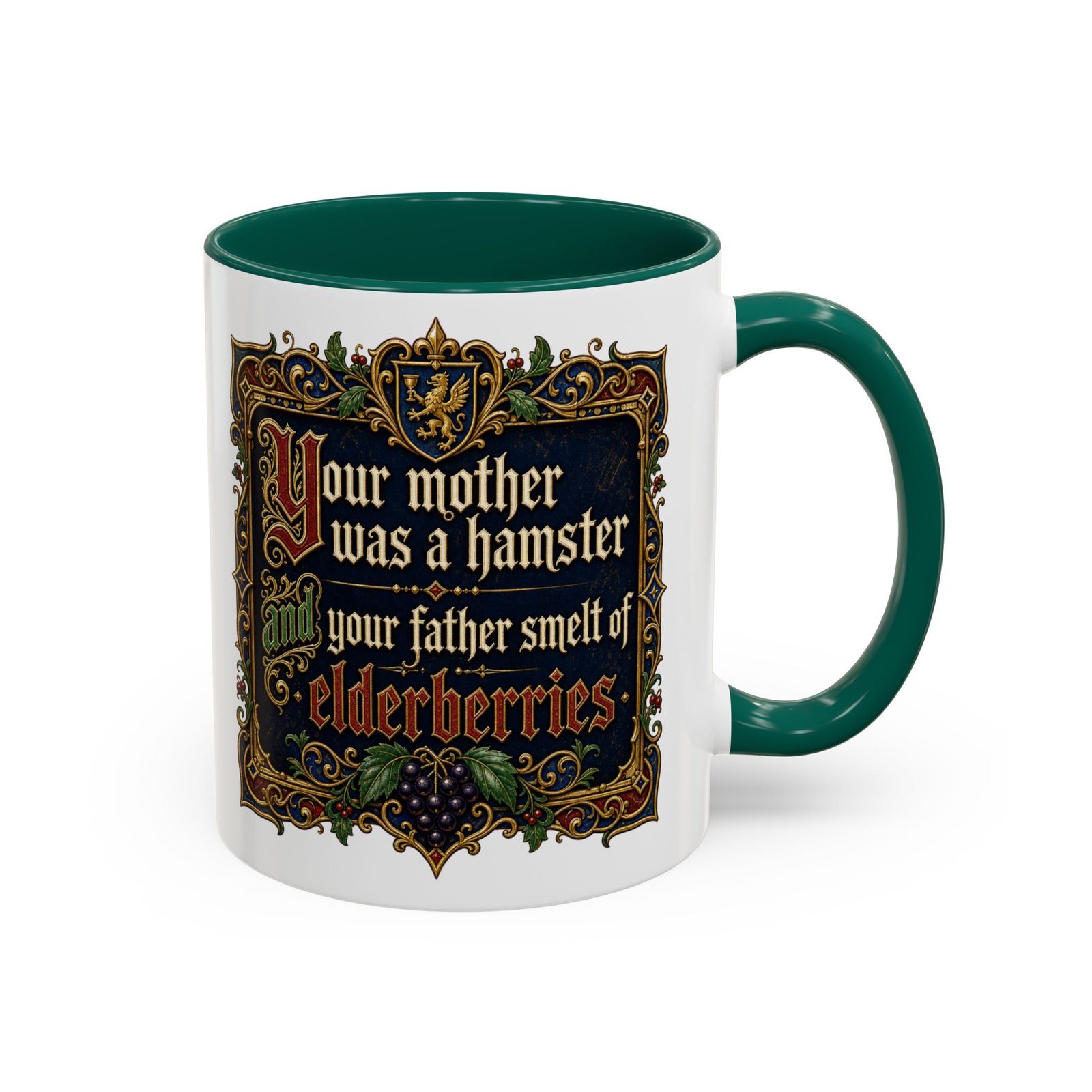 Your Mother Was a Hamster - Color Accent Mug – Monty Python Holy Grail Humor - Image 5