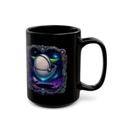 Floating Away – Black Ceramic Mug – Grogu Hover Pod Galactic Coffee Cup - Image 5