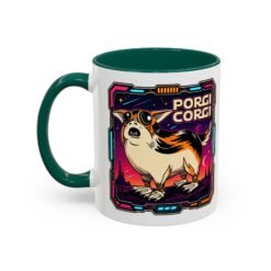 Porgi Corgi Color Accent Mug – Sip with Galactic Cuteness - Image 10