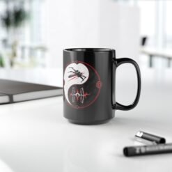 Balance of the Force – Black Mug – Yin Yang Galactic Starfighter Design - Image 10