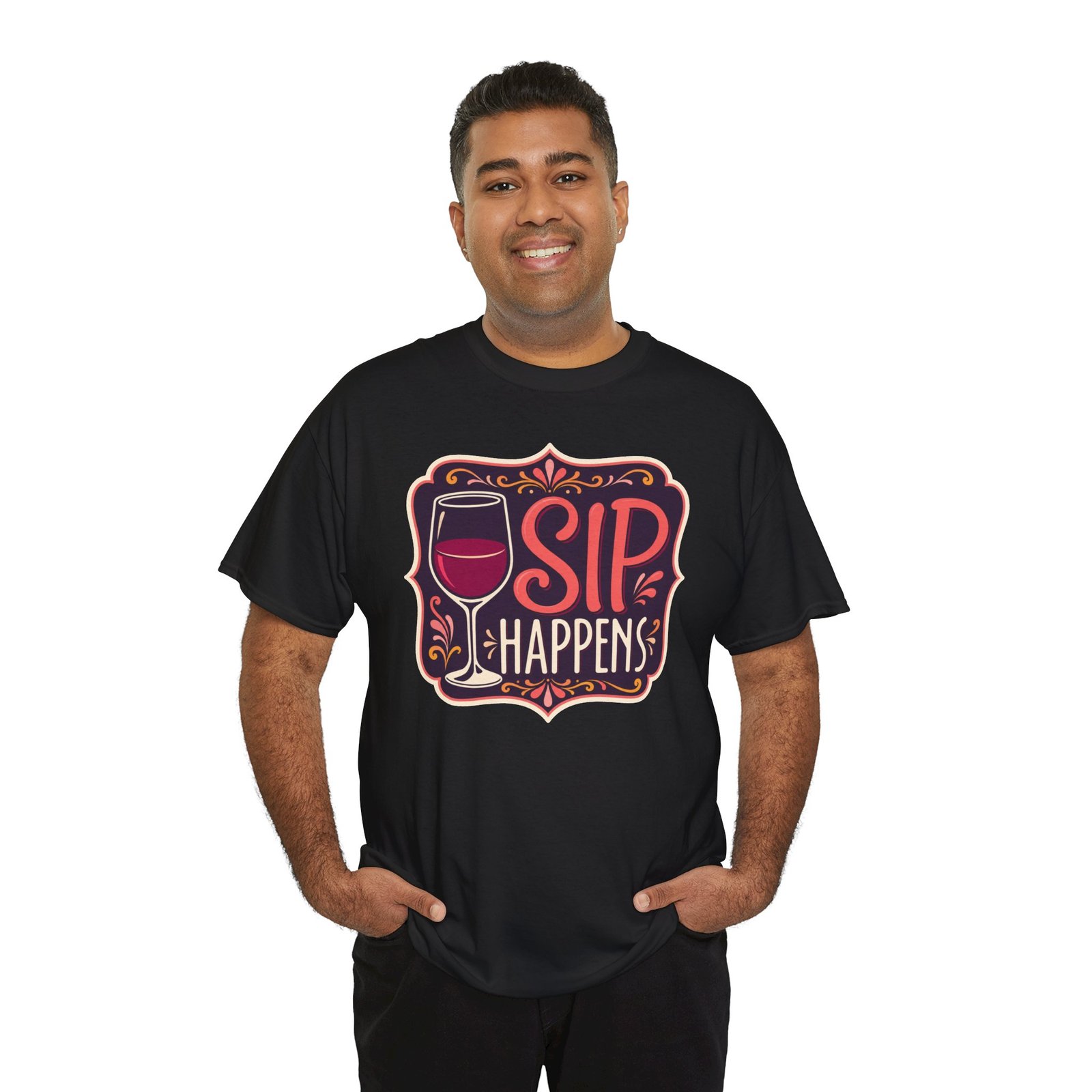 Sip Happens - Unisex T-Shirt – Funny Wine Lover - Red Wine Pun Tee - Image 10