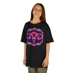 Alternative view of Ovaries with Middle Fingers - Kids’ T-Shirt – Bold Funny Anatomy