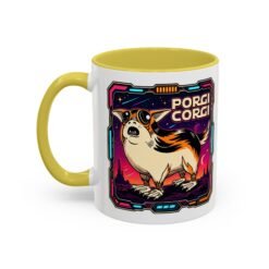 Porgi Corgi Color Accent Mug – Sip with Galactic Cuteness - Image 24