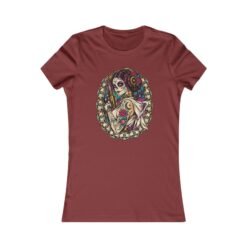 Sugar Skull Princess - Women’s T-Shirt – Floral Tattoo Art - Cosmic Royalty - Image 7