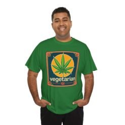 Vegetarian - Unisex T-Shirt – Funny Marijuana Leaf - Cannabis Lovers - Image 6