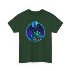 Reach for the Cookie - Unisex T-Shirt – Cute Green Space Creature - Floating Cookie - Image 13