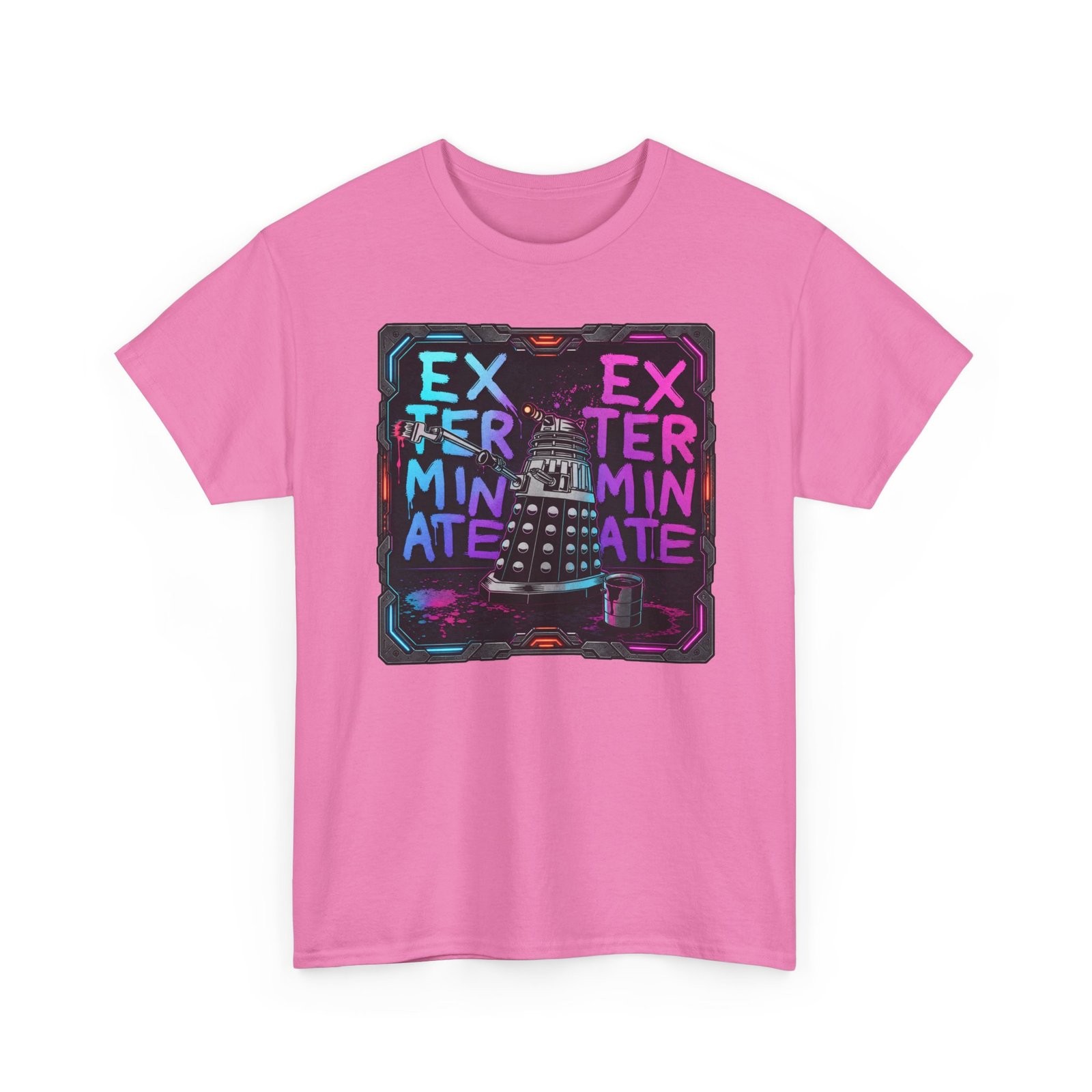 Exterminate! - Unisex T-Shirt – Retro Sci-Fi - Robot Graffiti Art - Image 5