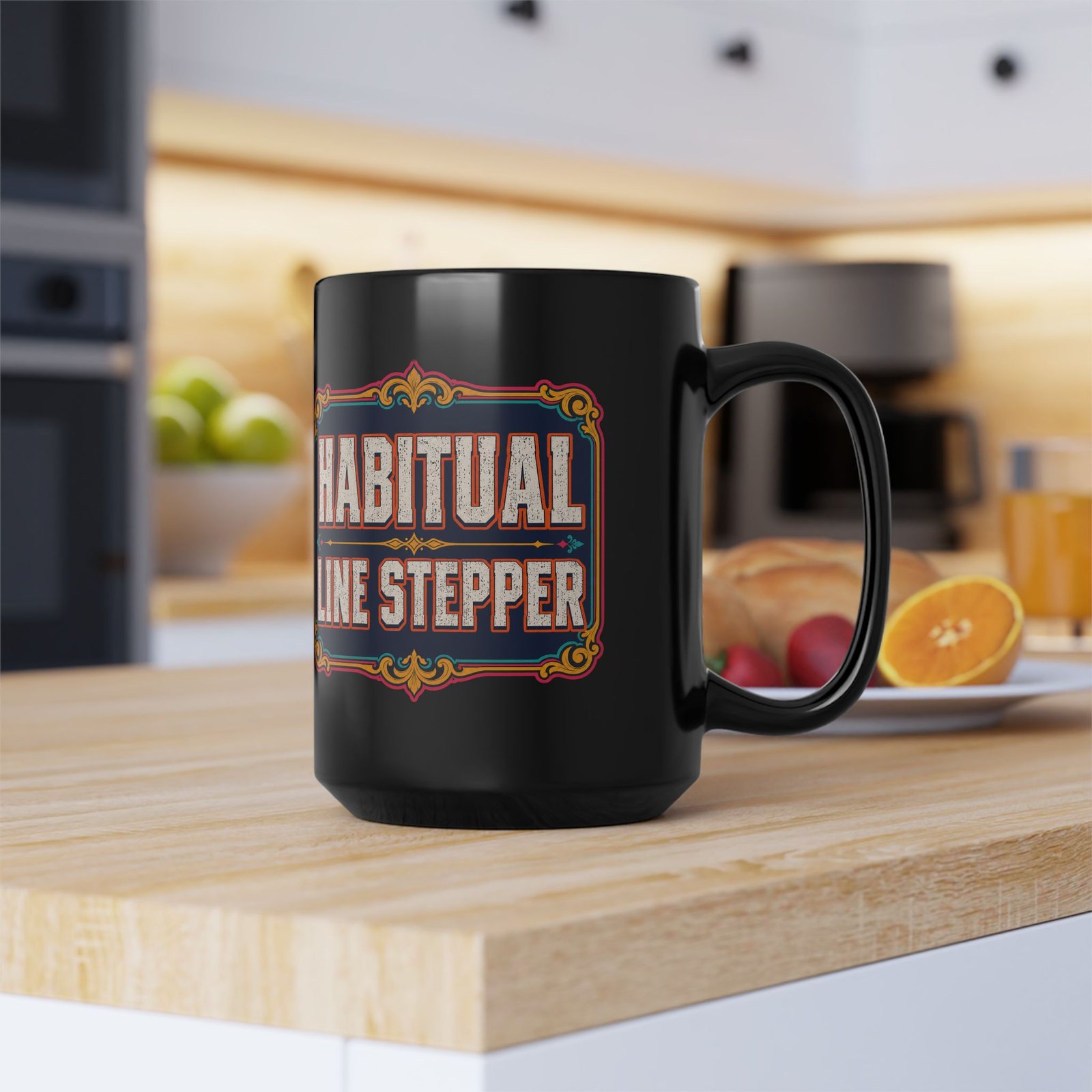 Habitual Line Stepper - Black Mug – Sip Bold, Step Over Lines - Image 11