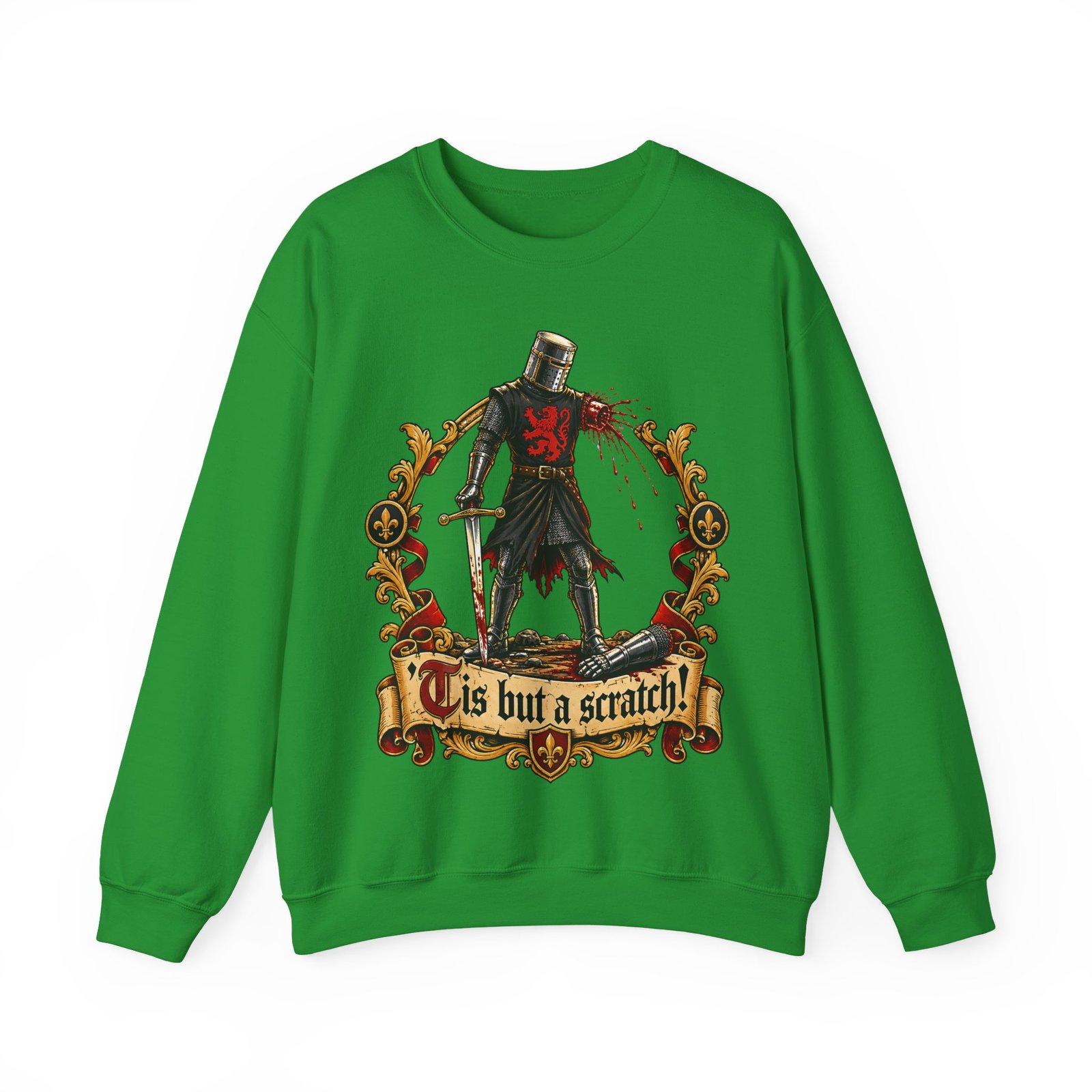 'Tis But A Scratch - Unisex Sweatshirt – Funny Monty Python Black Knight - Image 18