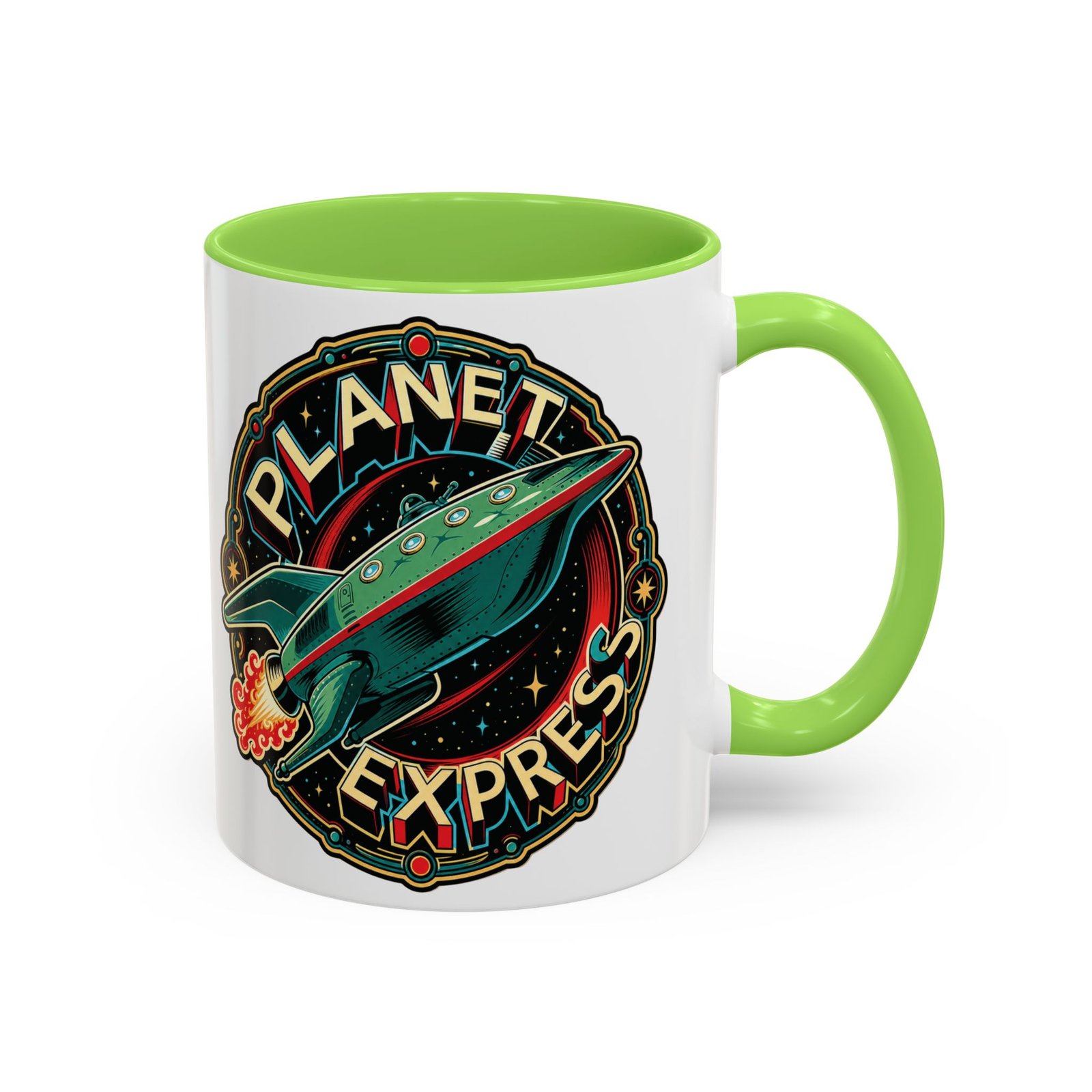 Planet Express - Color Accent Mug – Futurama Inspired Sci-Fi - Image 7