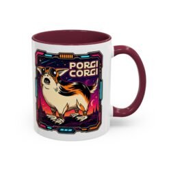 Porgi Corgi Color Accent Mug – Sip with Galactic Cuteness - Image 15