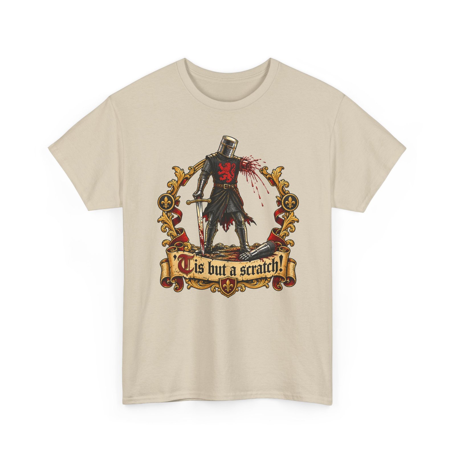 'Tis But A Scratch - Unisex T-Shirt – Funny Monty Python and the Holy Grail - Black Knight - Image 22