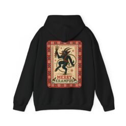 Merry Krampus - Unisex Hoodie – Cozy Up with Claus's Creepy Cousin - Image 7