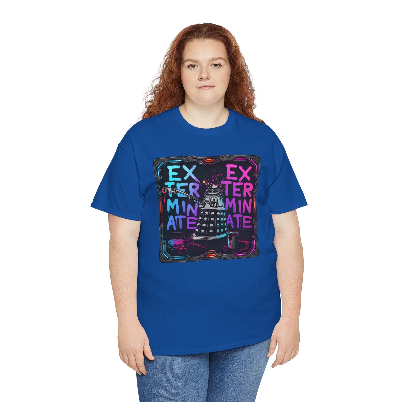 Exterminate! - Unisex T-Shirt – Retro Sci-Fi - Robot Graffiti Art - Image 17