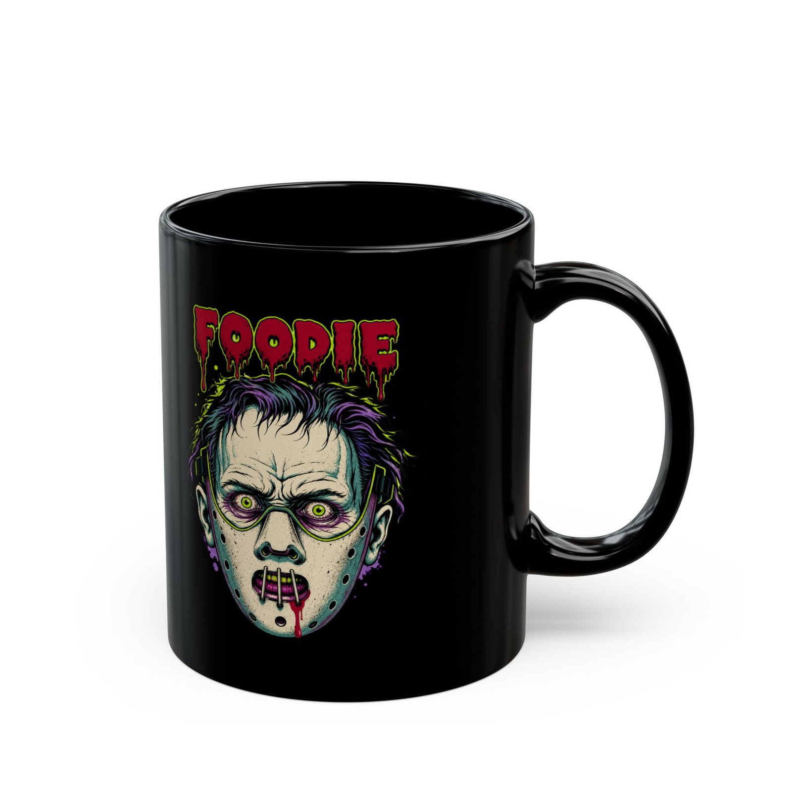 Foodie Hannibal Lecter - Black Mug – Funny Horror - Image 3