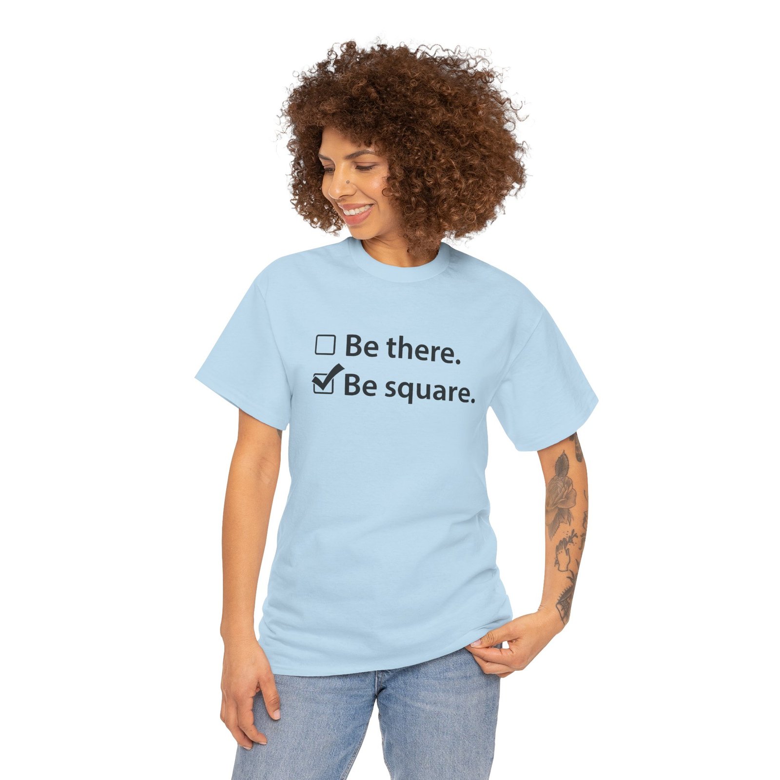 Be There or Be Square - Unisex T-Shirt – Funny Math Checkbox - Nerd Tee - Image 5