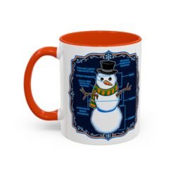 Snowman Anatomy - Color Accent Mug – Funny Christmas - Science Coffee Mug - Image 16