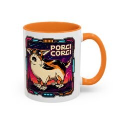 Porgi Corgi Color Accent Mug – Sip with Galactic Cuteness - Image 7