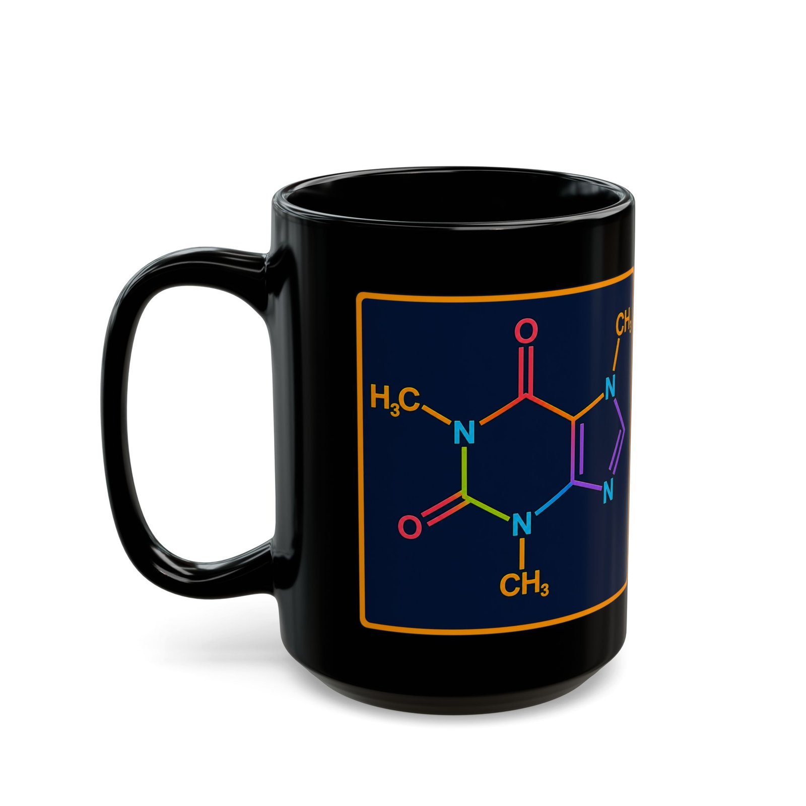 Caffeine Molecule - Black Mug – Science in Every Sip - Image 6