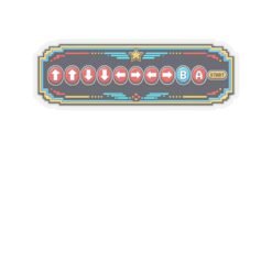 Contra Code - Indoor Sticker – Konami Code - Retro Gaming - Classic Gamer Decal - Image 22