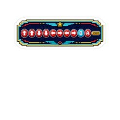 Contra Code - Indoor Sticker – Konami Code - Retro Gaming - Classic Gamer Decal