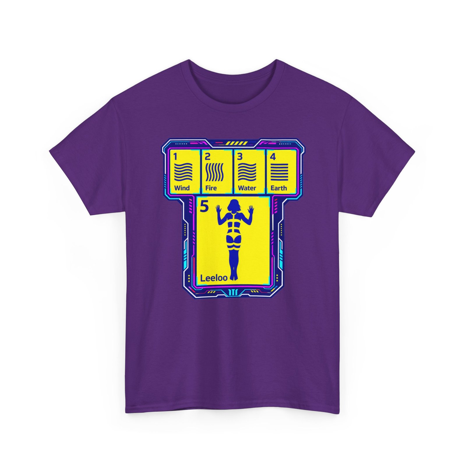 Fifth Element Chart - Unisex T-Shirt – Wind, Water, Fire, Earth... and Leeloo - Image 19