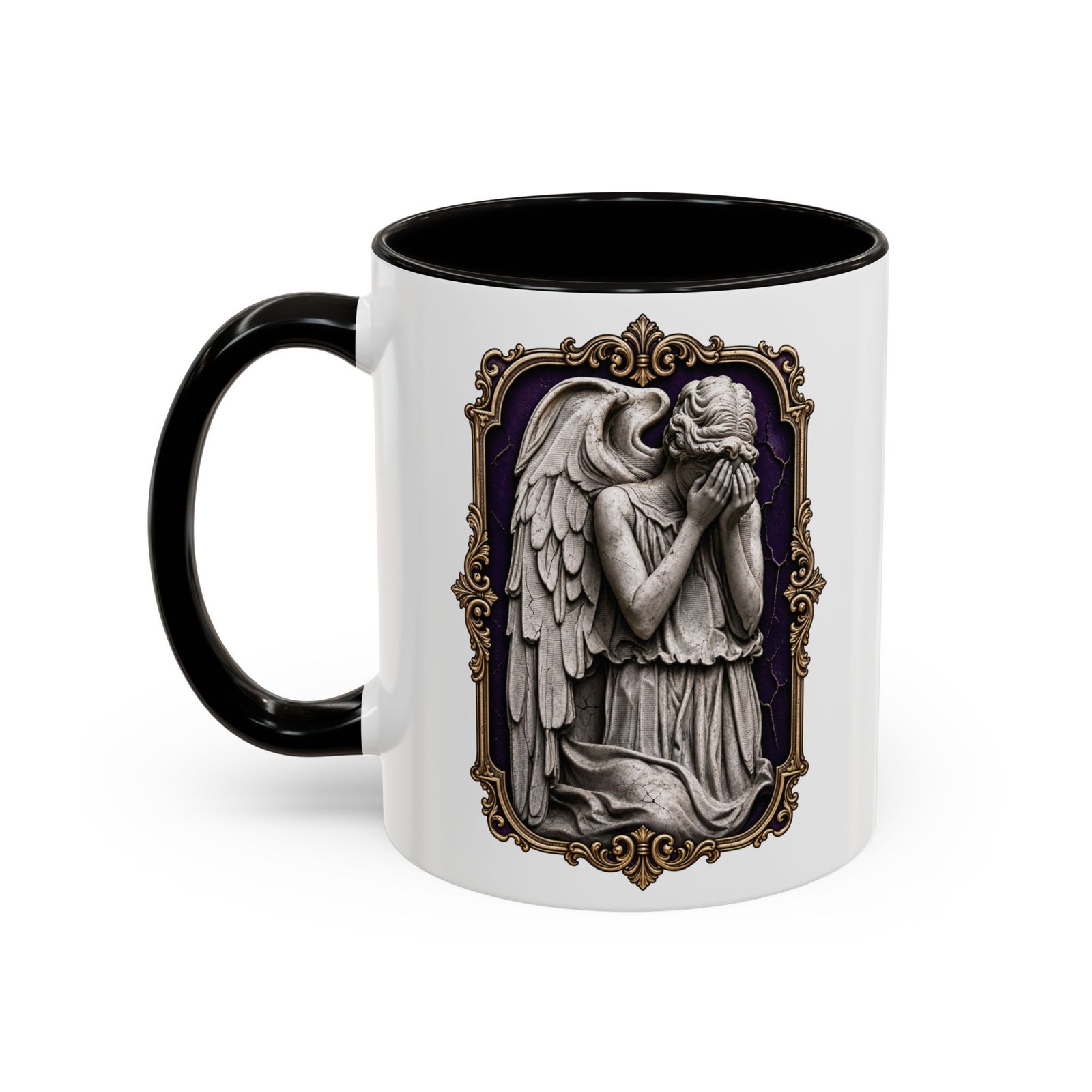 Weeping Angel - Color Accent Mug – Don't Blink - Sci-Fi Horror