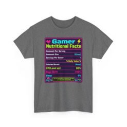 Gamer Nutrition Facts - Unisex T-Shirt – Powered by Snacks, Skill and Respawns - Image 16