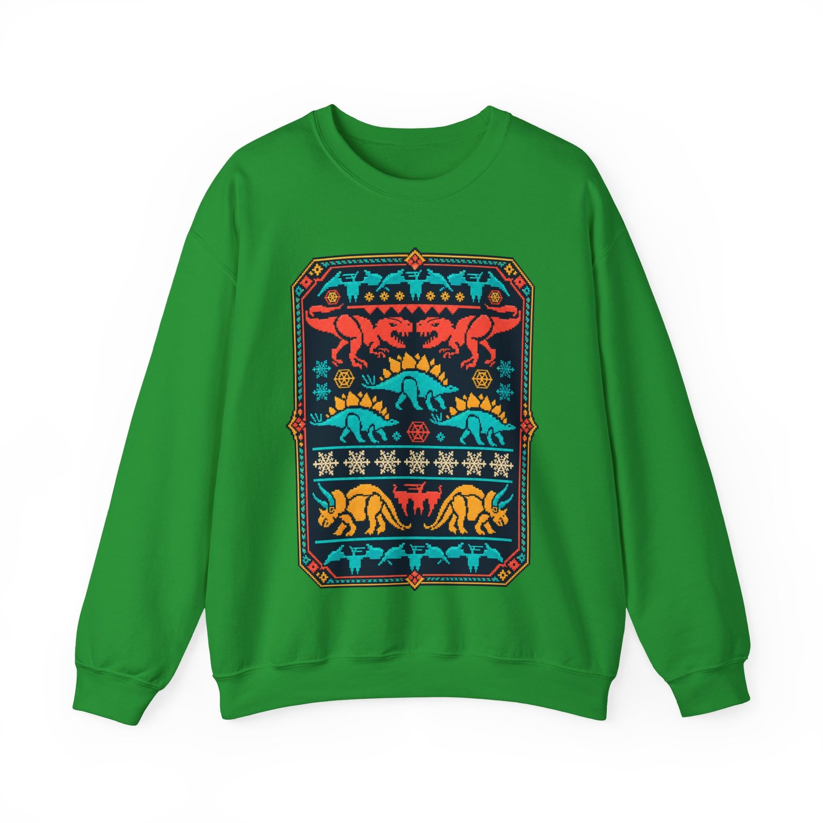 Dino-Mite Christmas - Unisex Sweatshirt – Funny Dinosaur - Ugly Christmas Sweater