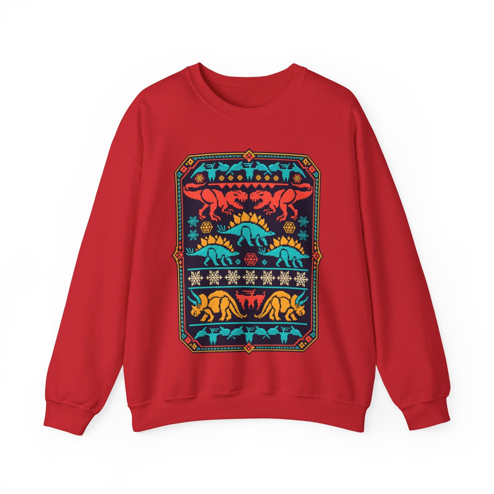 Dino-Mite Christmas - Unisex Sweatshirt – Funny Dinosaur - Ugly Christmas Sweater - Image 16