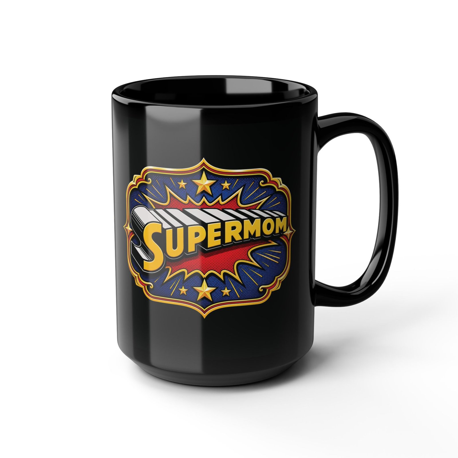 Supermom - Black Mug – Funny Superhero Mom - Mother’s Day Gift - Image 8