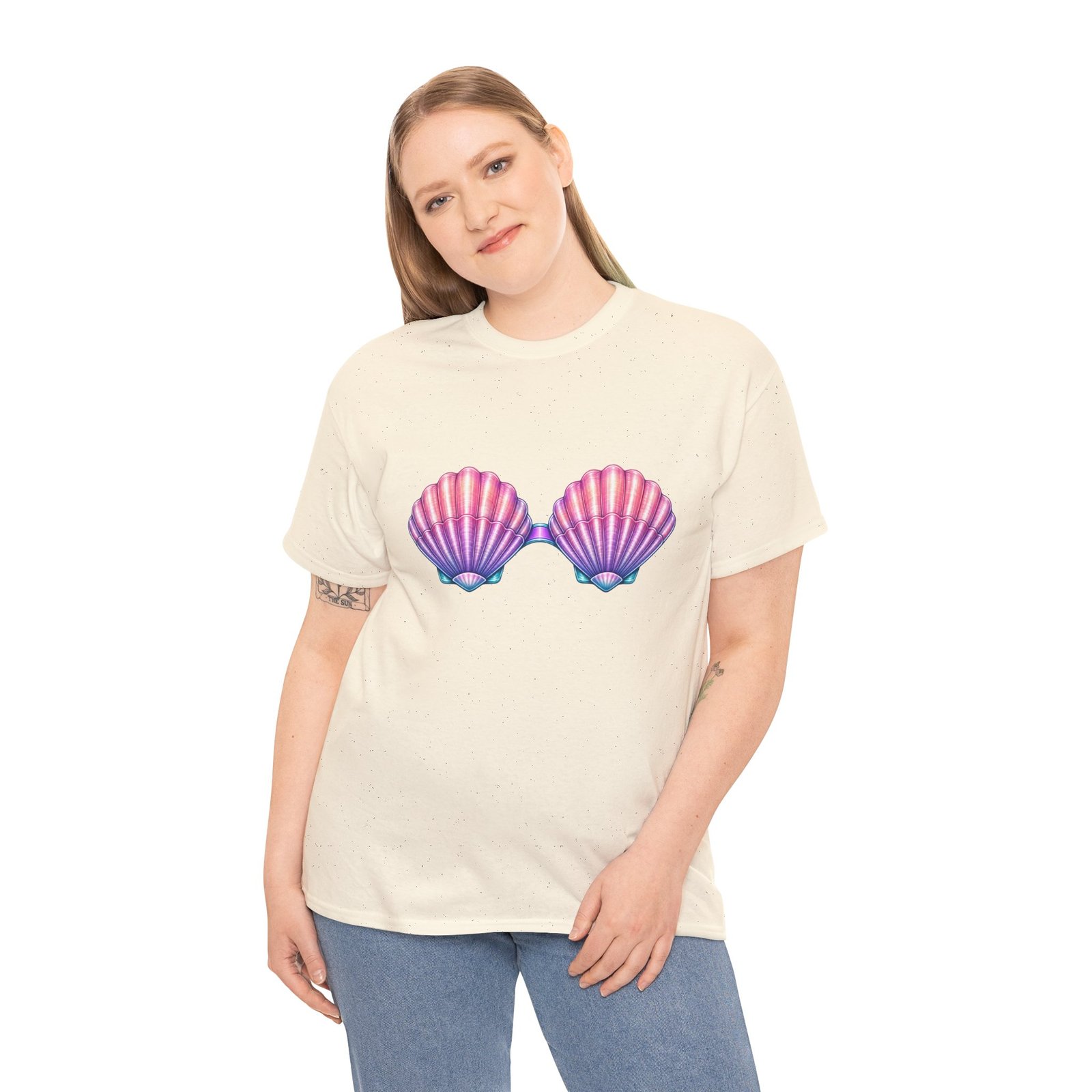 Mermaid Seashell Bra Costume - Unisex T-Shirt – Funny Halloween Costume - Image 3