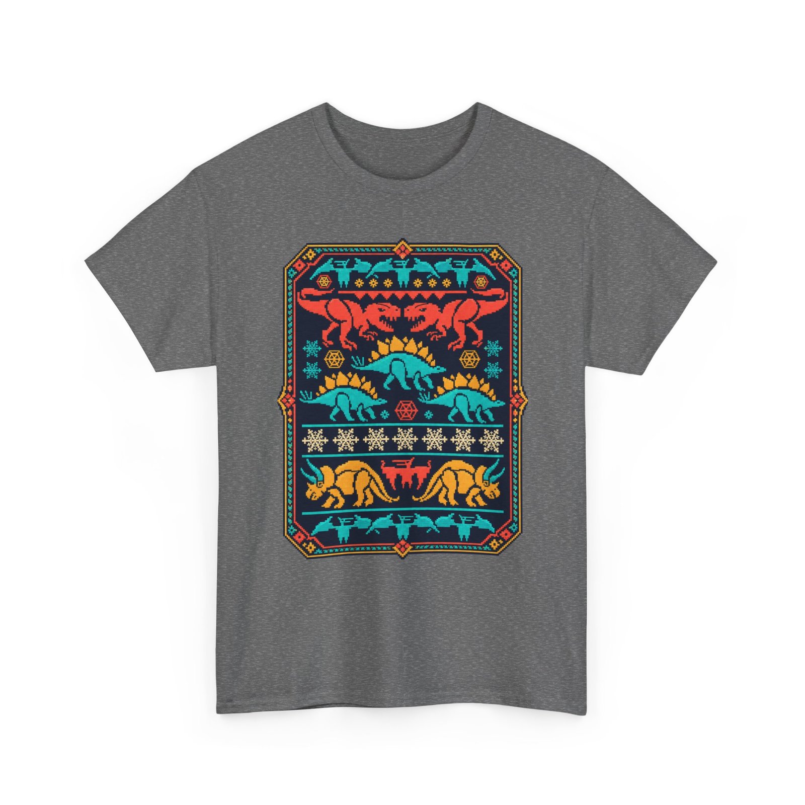 Dino-Mite Christmas - Unisex T-Shirt – Funny Dinosaur - Ugly Christmas Sweater - Image 16