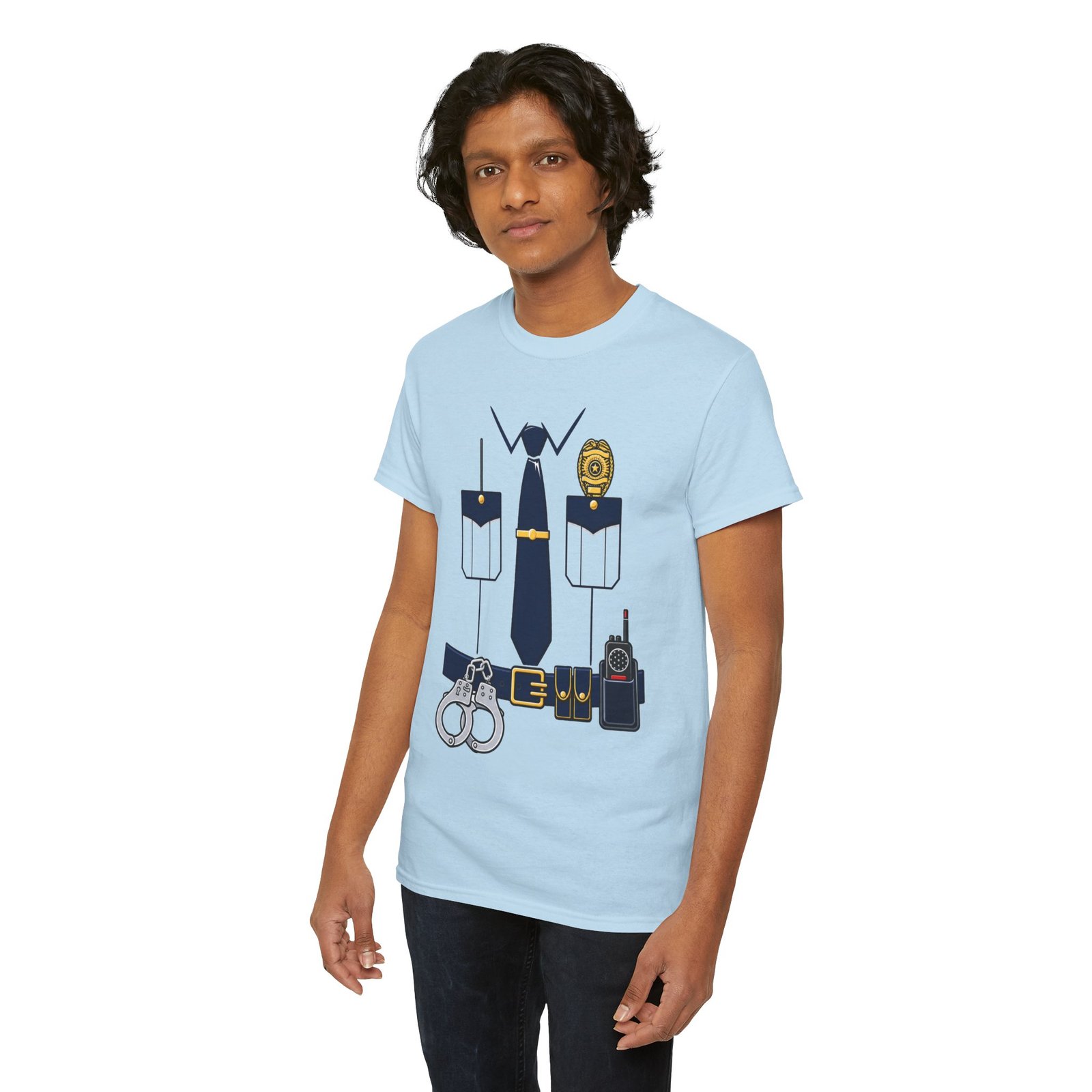 Police Officer - Unisex T-Shirt – Funny Easy Cop Halloween Costume - Image 7