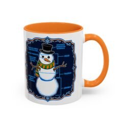 Snowman Anatomy - Color Accent Mug – Funny Christmas - Science Coffee Mug - Image 9