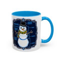 Alternative view of Snowman Anatomy - Color Accent Mug – Funny Christmas - Science Coffee Mug