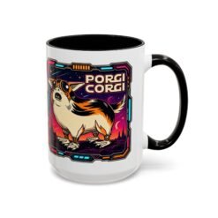 Porgi Corgi Color Accent Mug – Sip with Galactic Cuteness - Image 25