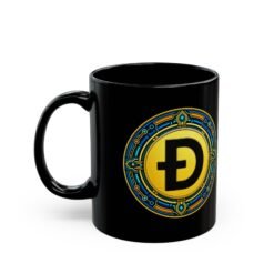 Alternative view of Dogecoin - Black Mug – Much Coffee, Very Wow