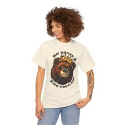 Mo' Honey Mo' Problems - Unisex T-Shirt – Funny Crowned Bear - Honey Pun - Image 4