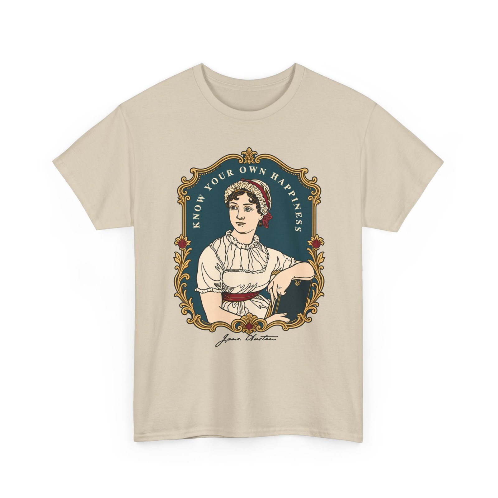 Jane Austen “Know Your Own Happiness” - Unisex T-Shirt – Timeless Wisdom - Image 13