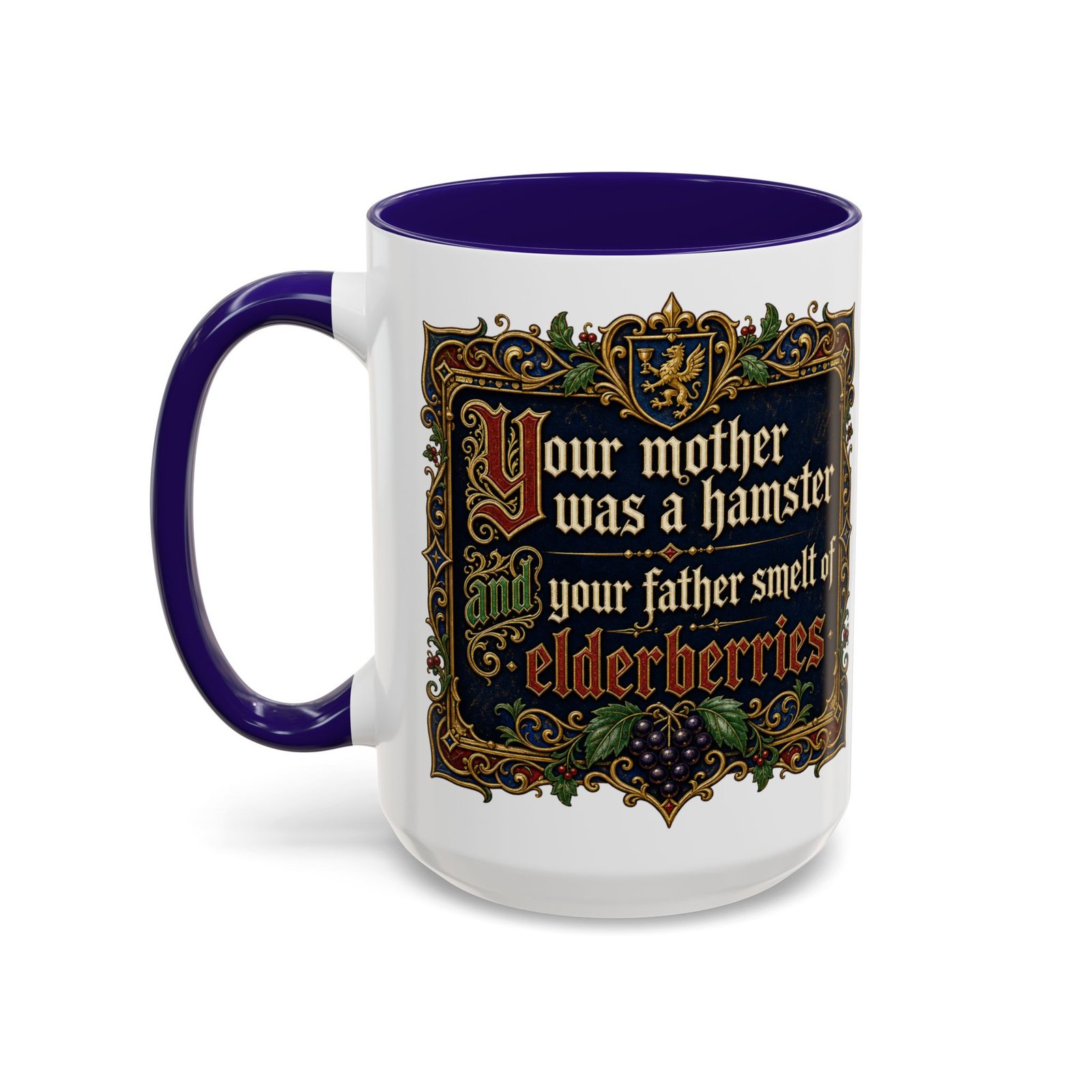 Your Mother Was a Hamster - Color Accent Mug – Monty Python Holy Grail Humor - Image 14