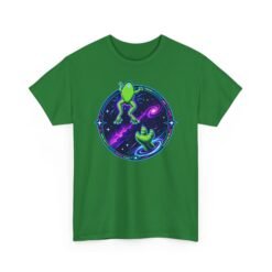 Reach for the Froggy - Unisex T-Shirt – Cute Green Space Creature - Floating Frog - Image 13
