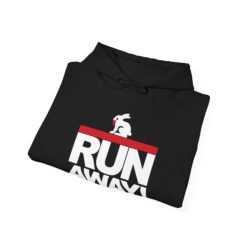 Alternative view of Run Away Rabbit - Unisex Hoodie – Monty Python Killer Rabbit - Retro Hip-Hop Style