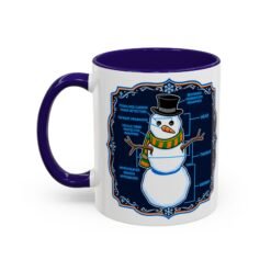 Snowman Anatomy - Color Accent Mug – Funny Christmas - Science Coffee Mug - Image 6