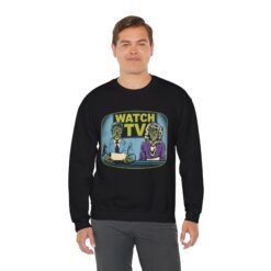 Watch TV - Unisex Sweatshirt – They Live, Alien News - Retro Sci-Fi - Dystopian - Image 4